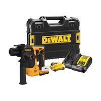 DeWALT Akku-Bohrhammer SDS-plus DCH072L2-QW 12V inkl. 2x 3 Ah Akku, Schnellladegerät, Zusatzhandgriff, Tiefenanschlag, Gürtelclip, TSTAK-Box II