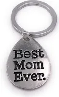 Onwomania Schlüsselanhänger Best Mom Ever Mama Mutter silber Anhänger Keychain