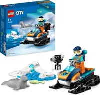 LEGO 60376 City Arktis-Schneemobil, Konstruktionsspielzeug-Set mit 3 Tier-Figuren und einer Explorer-Minifigur, Spielzeug für Kinder ab 5 Jahren