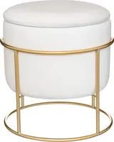 Eazy Living Pouf Ø 42 cm Damond Weiß