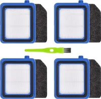 QX7 Filter für AEG 4 Stück Filter Zubehör Set für AEG QX6 QX7 QX8-2 ASKW1 Staubsauger Filterset Ersatzteile Ersatzfilter mit Waschbar 4 Vormotorfilter 4 Hygienefilter 1 Reinigungsbürste
