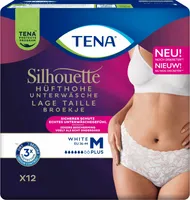 TENA Silhouette Normal White Inkontinenzpants Gr. M | Packung (12 Stück)