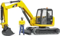 Bruder 02466 - Cat Minibagger mit Bauarbeiter