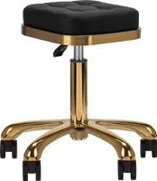 Kosmetikhocker M-1645 Gold Schwarz