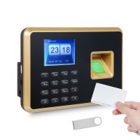 Bisofice A2 Fingerabdruck-Stempeluhr Maschine, Zeiterfassung, 1000 Stück Fingerscans RFID Passwortüberprüfung, 5 Sprache System, Deutsch Englisch