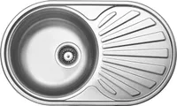 1 Becken Edelstahl Küchenspüle Einbauspüle Spüle Spülbecken mit Abtropffläche