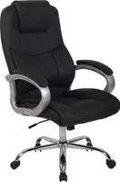DELUKE® Bürostuhl SYDNEY - 113x66x70, Schwarz | Kunstleder | Metall Gestell | ergonomische Bürostühle Homeoffice Stuhl mit Rollen