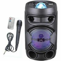 INOVALLEY KA02 BOWL - 400W Bluetooth-Lichtlautsprecher - Karaoke-Funktion - Mehrfarbige LED-Kaleidoskopkugel - USB-Anschluss, Micro-SD