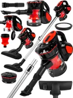 MalTec Handstaubsauger Staubsauger Vertical Turbo Cyclone 5-in-1 | 600W Beutellos | Autostaubsauger für Autos Zuhause Camping