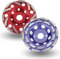 BTEC Diamant Topfschleifer SET 2x Ø 125 mm mit Staubabsaugung im Koffer Beton Estrich Naturstein Kleber Schleifteller Betonschleifer Schleiftopf Topfscheibe