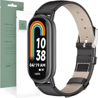 Tech-Protect Leatherfit Xiaomi Smart Band 8/8 Nfc Schwarz