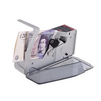 Tragbarer mini handlicher Geldzähler weltweit Bill Cash Banknote Note Währung Zählmaschine mit LED-Anzeige Finanzausstattung