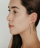 Zirkonia-ohrringe - schlange - schwarzer zirkonia - vergoldetes silber