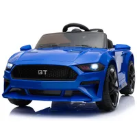 GT Raptor 2x Motoren 12V Elektro Kinderauto elektrisch Kinder Elektroauto mit Fernbedienung und öffnenden Türen (Blau)