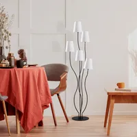 Opviq, Bonibon- Bonibon FLG, Schwarz,Weiß, Stehlampen, 44 x 44 x 160 cm, Metallkörper