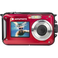 AgfaPhoto Kompaktný fotoaparát WP8000 červený 24 MP CMOS vodotesný do 3 m Full HD
