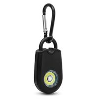 Persönlicher Alarm Taschenalarm für Selbstverteidigung Schlüsselanhänger Safe Sound taschenalarm Security Alarm mit LED-Licht(Schwarz)