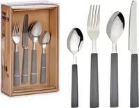 Besteckset Grau Edelstahl (16 Stücke)