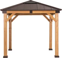 Sunjoy Zedernholz Gazebo / Pavillon 3x3 RAPI - 273cm x 273cm, braun