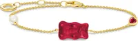 Thomas Sabo A2151-430-10-L19V Vergoldetes Goldbären Armband m. Perle u. Stein