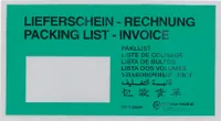 Pergamintasche Lieferschein / Rechnung