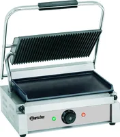 Bartscher Kontaktgrill "Panini" 1GR, Grillfläche oben gerillt, unten glatt, A150676