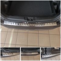Ladekantenschutz mit Abkantung für Suzuki Vitara 3 Edelstahl ab Bj 2015-, Farbe:Silber