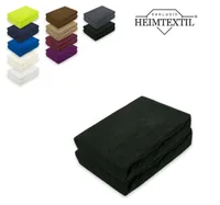 Doppelpack Marke Frottee Spannbettlaken Schwarz 70 x 140 cm