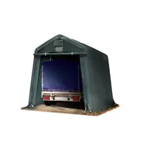 Zeltgarage ca. 2,4 x 3,6 m PREMIUM Carport PVC 500 N Plane Unterstand Lagerzelt Garage in dunkelgrün