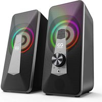MECO 10W LED RGB Desktop PC Lautsprecher Bluetooth Gaming mit USB Stereo Sound Laptop 3D Soundbar
