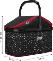Kühlkorb 25 L Schwarz Rot Snövit - schwarz weiss