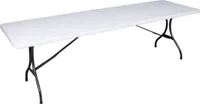 Klapptisch >Mufaro< in weiß aus Stahl/Kunststoff - 76x72x244cm (BxHxT)