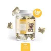 KAUDAS Hundesnack KäsePur - 3× 150g gefriergetrockneter Käse - 550g Rohgewicht