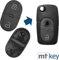 Auto Schlüssel Tasten Set 2X Tastenfeld kompatibel mit 2 Tasten Audi Klappschlüssel 8L A2 8Z TT 8N