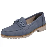 Rieker Damen Penny Loafer Slipper 51863, Größe:42 EU, Farbe:Blau