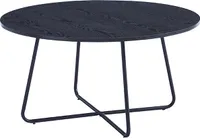 HOME DELUXE - Couchtisch Rund NOVARA 88 x 47 cm- Dark Oak|Sofatisch, Wohnzimmertisch, Wohnzimmer