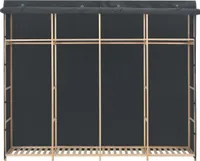 vidaXL Kleiderschrank Grau 200 x 40 x 170 cm Stoff