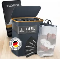 3 Fächer Wäschekorb mit Deckel - 84L Wäschesammler Faltbar - 60x30x50  Wäschebox bei Marktkauf online bestellen