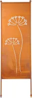 Stele Edelrost XXL Sichtschutz "Dolde" H205cm x B64cm Windschutz Rost Dekowand
