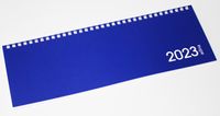 2023 ADINA Tischquerkalender blau 1 Woche auf 2 Seiten Kartondeckel 30x10cm