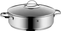 Indukčná panvica WMF 28 cm, kastról s pokrievkou 5,0 l, nerezová oceľ s povrchovou úpravou Cromargan, odolná voči rúre, vysoký okraj