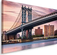 Fabelhafte Canvas LEINWAND BILDER 120x80 cm XXL Kunstdruck Manhattan Bridge New York