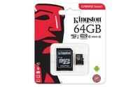 Kingston Canvas Select - 64 GB - MicroSDXC - Klasse 10 - UHS-I - 80 MB/s - 10 MB/s