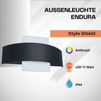 Ledvance Außenleuchte Endura Style Shield dunkelgrau Up- & Downlight