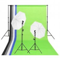 vidaXL Fotostudio-Set mit Beleuchtung, Hintergrund und Reflektor