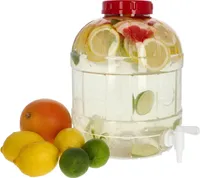 10 L Kunststoff (PET) Getränkespender mit Zapfhahn Wasserspender Saftspender Limonadenspender Gartenparty