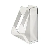 Stojan na časopisy A4 Esselte Europost, plastový, hřbet 7,2 cm, čirý