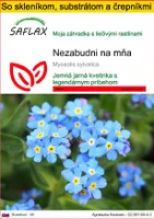 SAFLAX Kultivačný set - Nezabudni na mňa - Myosotis sylvatica - 150 Semená - S mini skleníkom, pestovateľským substrátom a 2 črepníkmi