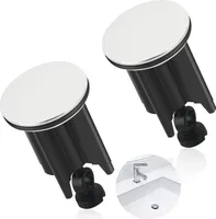 2 Stück Waschbeckenstöpsel, Abflussstopfen Waschbecken, Abflussstopfen Stöpsel, Badewannenstöpsel, Stöpsel Waschbecken für Alle Handelsüblichen Waschbecken und Bidets
