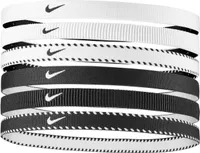 Nike - Haarband Flexibel(6er-Pack) CS2447 (Einheitsgröße) (Schwarz/Weiß)